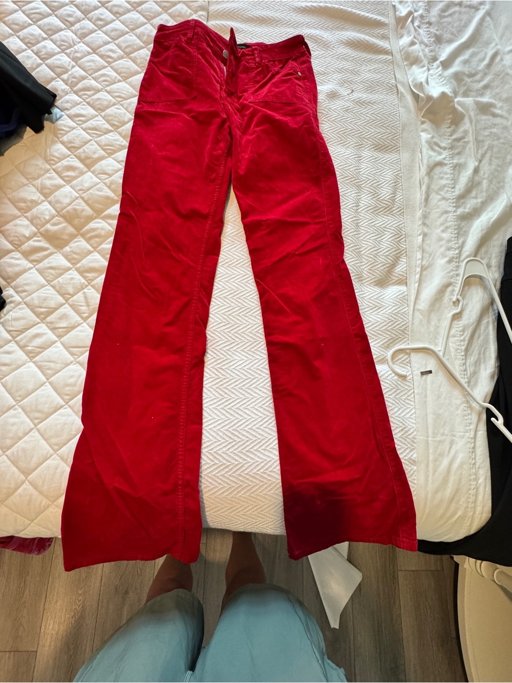 Sanctuary Red Corduroy Flare Jeans